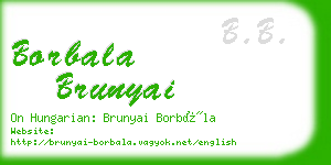 borbala brunyai business card